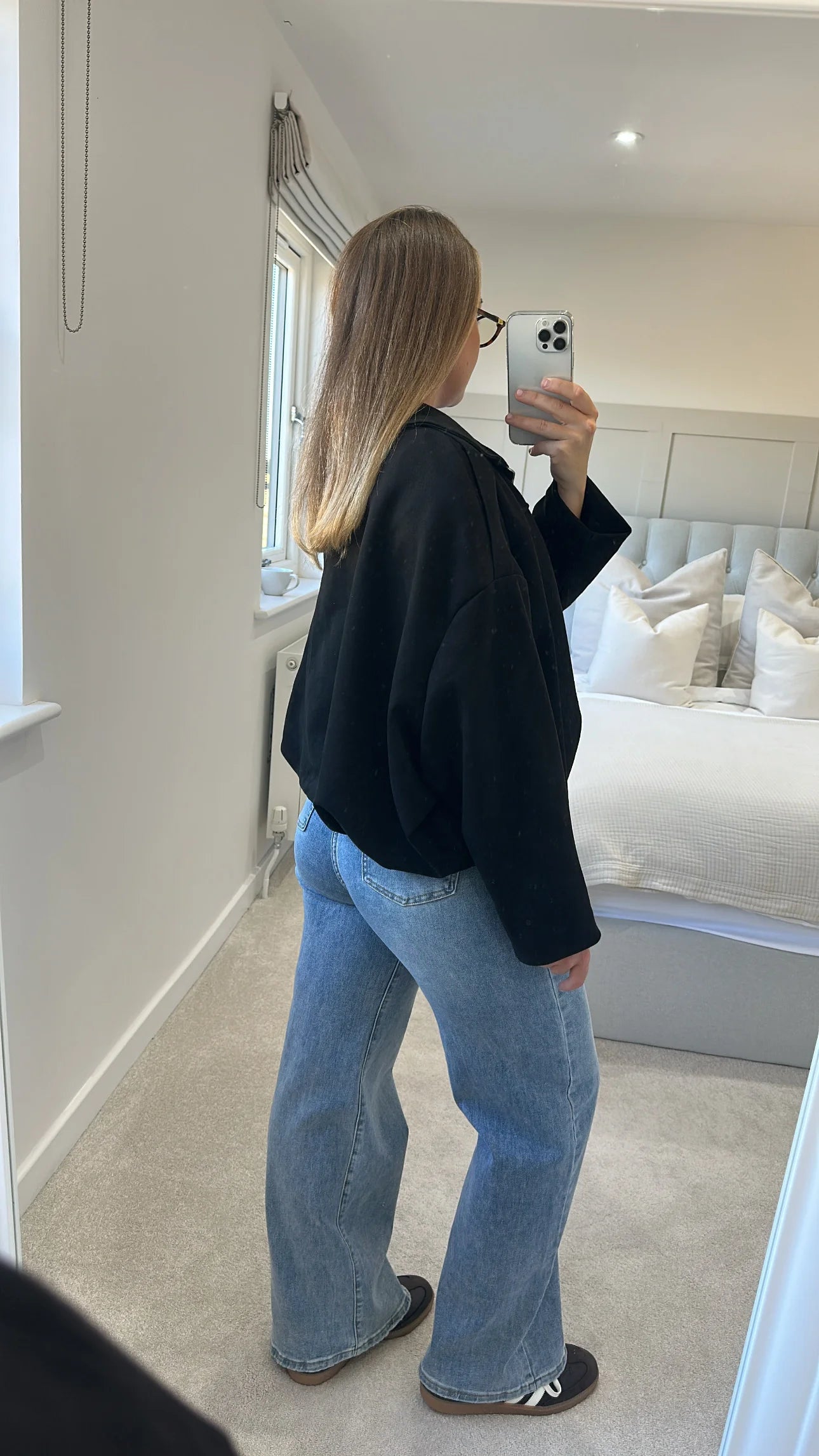 Suede bomber jacket
