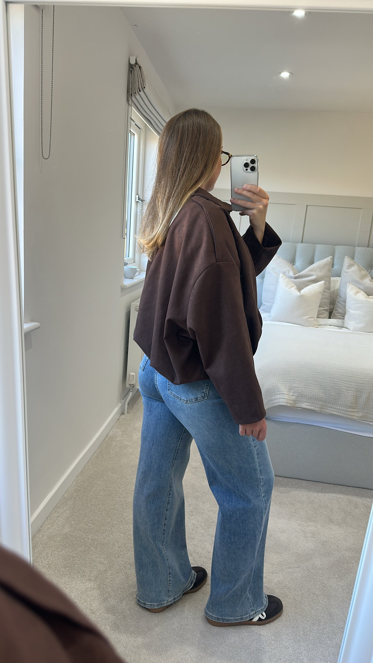 Suede bomber jacket